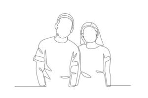 Formal couple photo vector