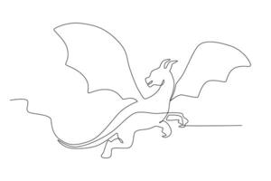 A dragon that has a shape like a flying horse vector