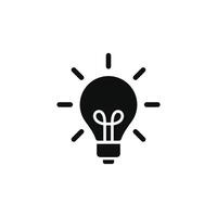 Light bulb icon isolated on white background vector