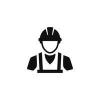 Construction worker icon isolated on white background. Worker icon. Builder icon vector