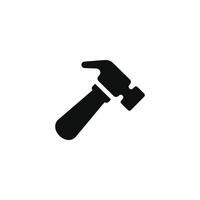 Hammer icon isolated on white background vector