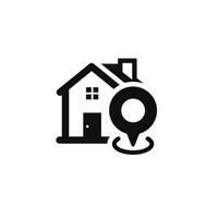 Building location icon isolated on white background vector