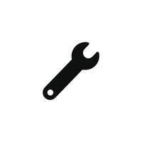 Wrench icon isolated on white background vector