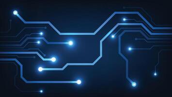 circuito tablero con azul ligero. tecnología antecedentes vector