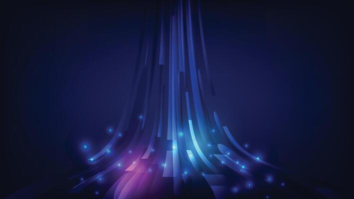 abstract futuristic digital background. geometric shape speedy flowing with blue and pink light effect