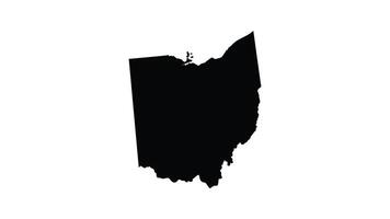 animación formas un mapa de el estado de Ohio video