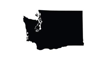 Animation forms a map of Washington state video