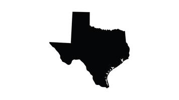 animation formes une carte de le Etat de Texas video