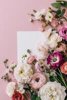 AI generated flower bouquet background photo