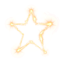 AI generated golden christmas star png