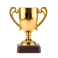 AI generated gold trophy cup png