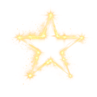 AI generated golden christmas star png