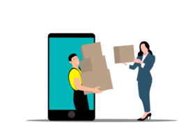 Online Shipment delivery png