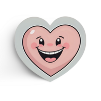 en tecknad serie hjärta med en leende på den png