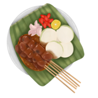 sate ayam utsökt mat png