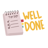 Well done to do list memo png