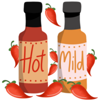 håll och mild chili sås png