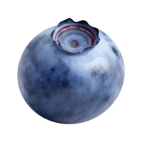 ai generiert frisch Blaubeere mit Blaubeere Blätter auf transparent Hintergrund png