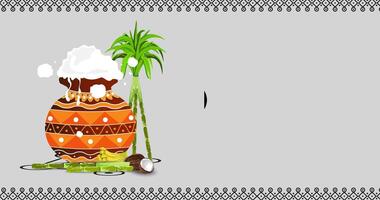 Animated Happy Pongal Festival Celebration Video. video