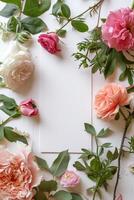 AI generated flower bouquet background photo