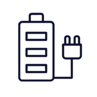 AI generated battery charger icon png