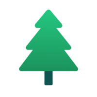 AI generated green christmas tree png