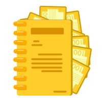 money in notebook png