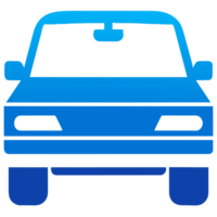 AI generated Cartoon car icon png