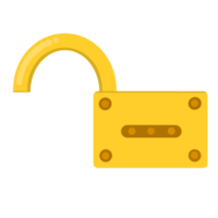 Yellow lock icon png