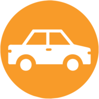 AI generated Cartoon car icon png