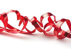 AI generated valentine's day ribbon clip art photo