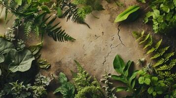 AI generated Ecology backdrop featuring sustainable elements, greenery photo