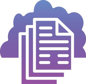 Cloud Document Vector Icon