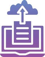 Upload File on Cloud Vector Icon