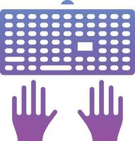 Typing on Keyboard Vector Icon