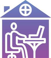 Working at Home Vector Icon