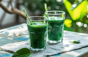 AI generated green smoothie by paul nicholson photo