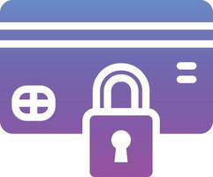 icono de vector bloqueado de tarjeta de crédito