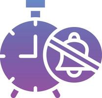 icono de vector de reloj despertador silencioso