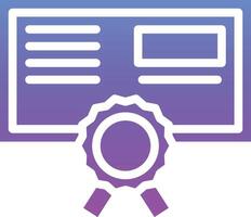 icono de vector de certificado