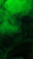 green smoke dark background video