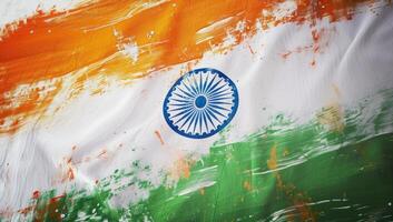 ai generado un India bandera antecedentes con color rayas foto