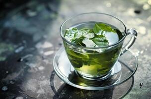 AI generated health benefits ofgreen  tea photo