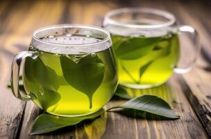 AI generated health benefits ofgreen  tea photo