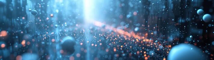 AI generated abstract blue blue dots abstract background photo