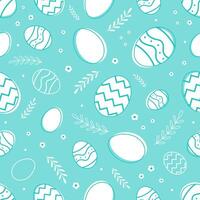 Blue Easter simple pattern vector