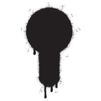 Spray Painted Graffiti Keyhole outline icon Sprayed isolated with a white background. graffiti Keyhole outline symbol with over spray in black over white. Vector illustration.