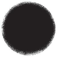 Abstract black Grain round shape isolated on white background. Vector Illustration.