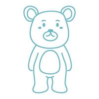 coloring book with bear illustration vector