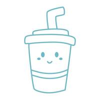 animal outline for cute bubble tea vector